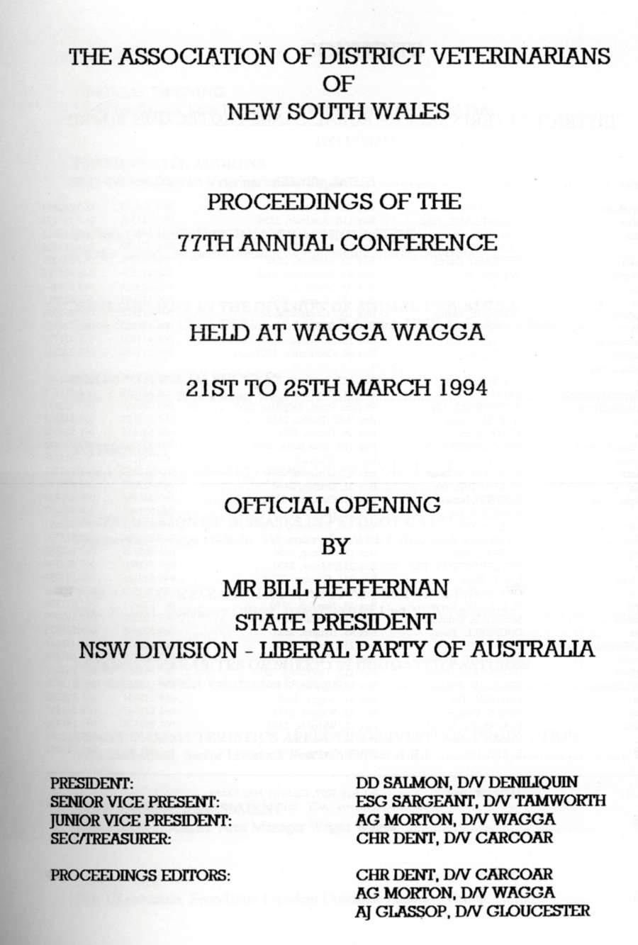 1994 Official Opening